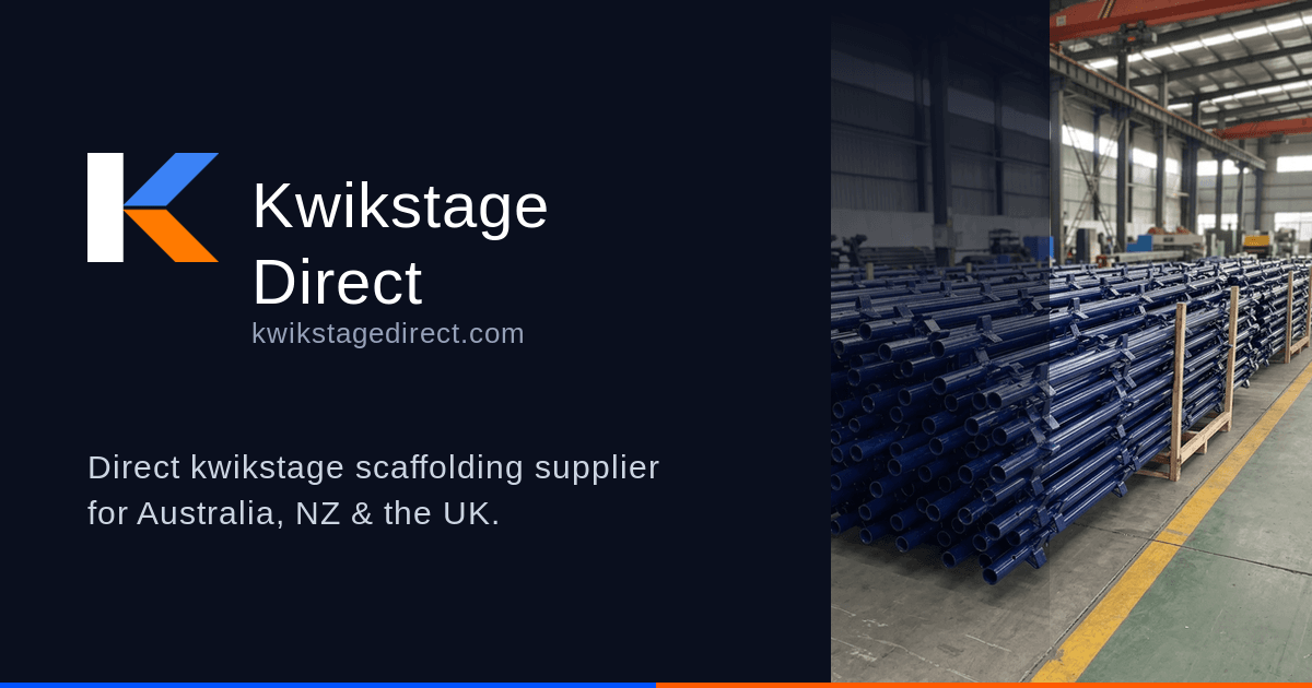 Kwikstage scaffolding being loaded into a shipping container